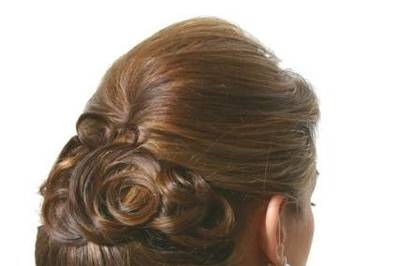 Simple bridal hair