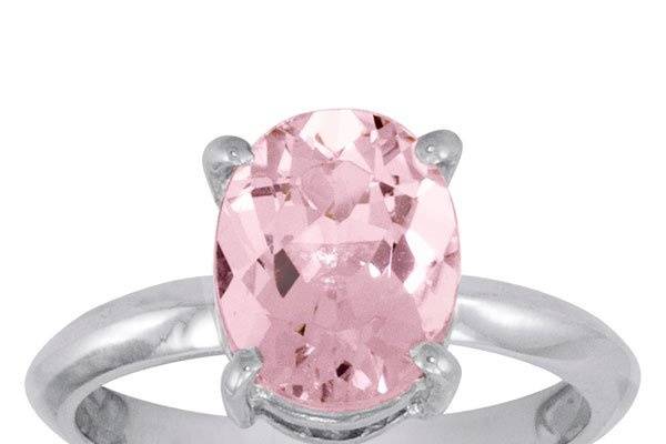 Silver Morganite Ring