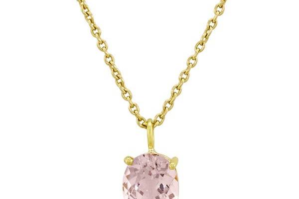 Gold Morganite Pendant