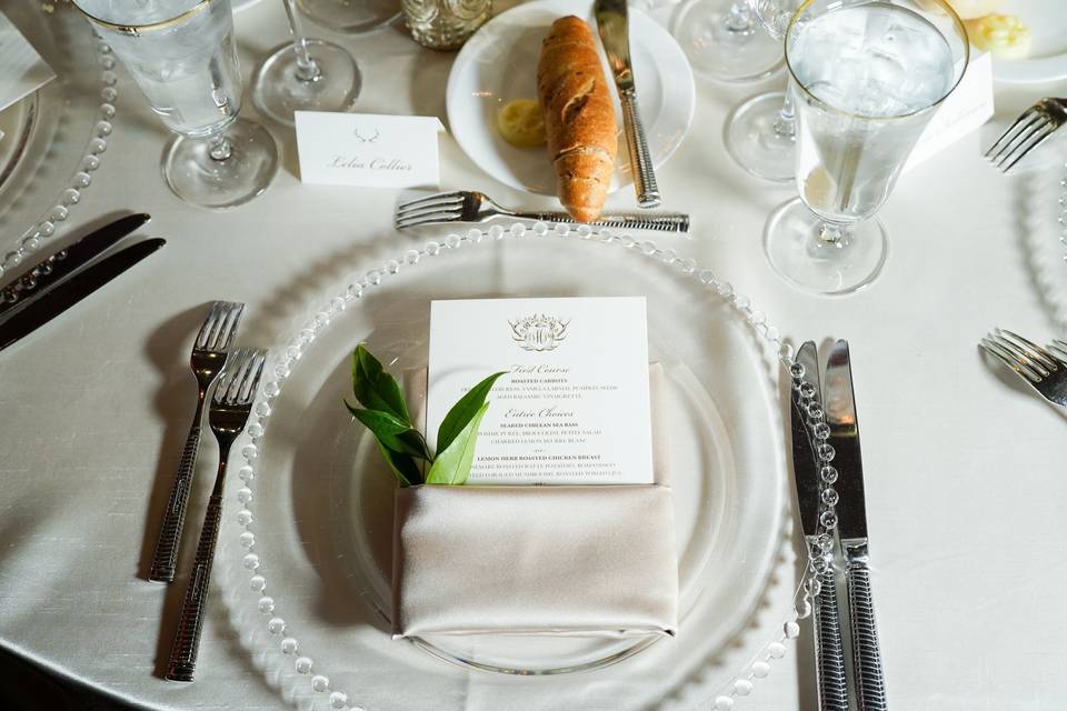 Ivory Table Setting