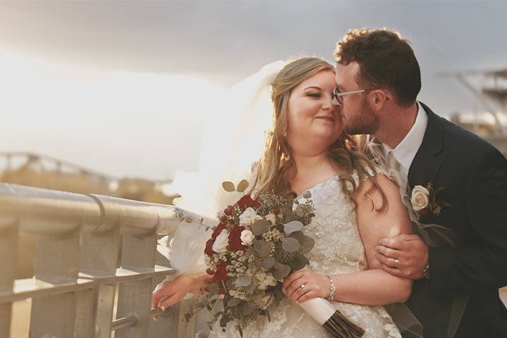 Backlit couple