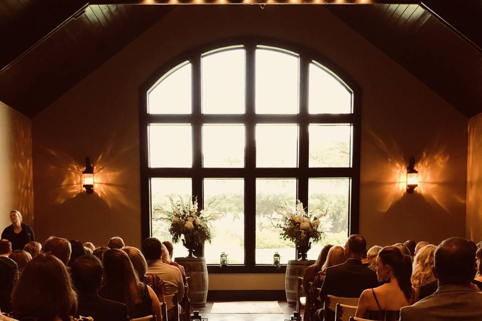 Indoor ceremony option