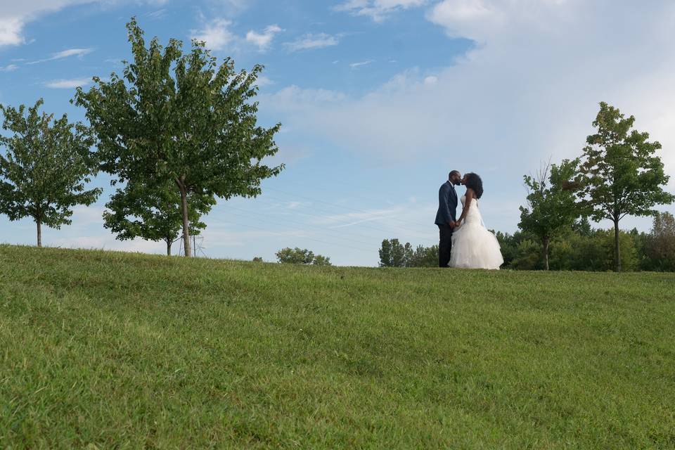 Nature Scene of Bride and Groom