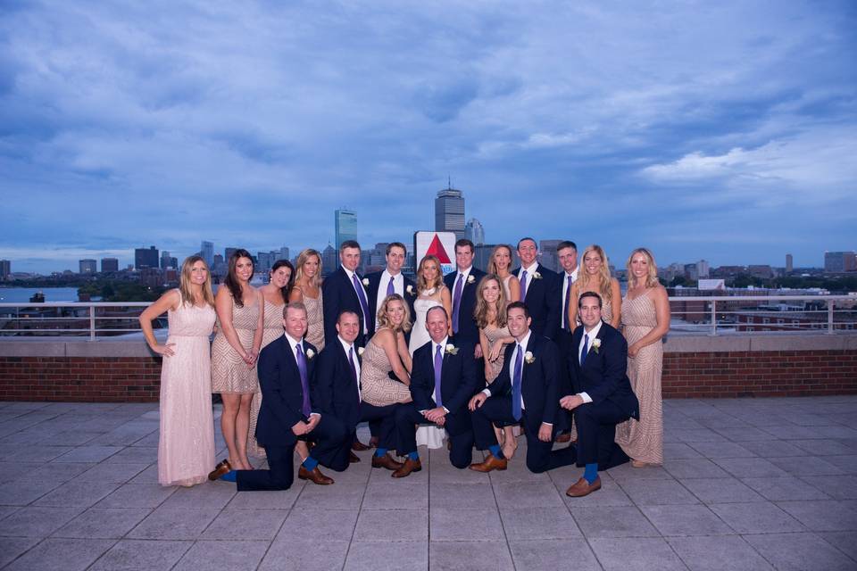 Rooftop Boston Skyline