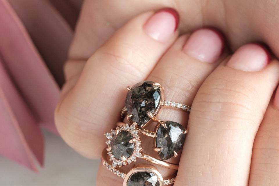 Natural black diamonds