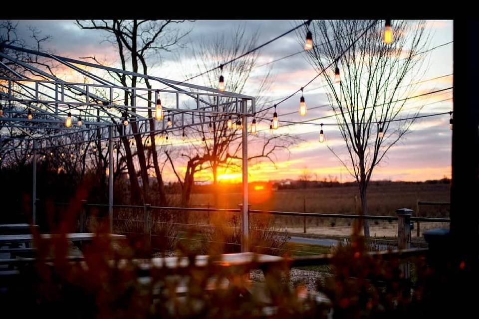 Outdoor patio sunsets