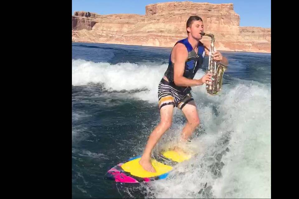 Wake saxing? Sax boarding??