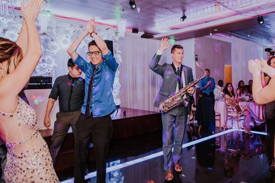 Sax on the dance floor!