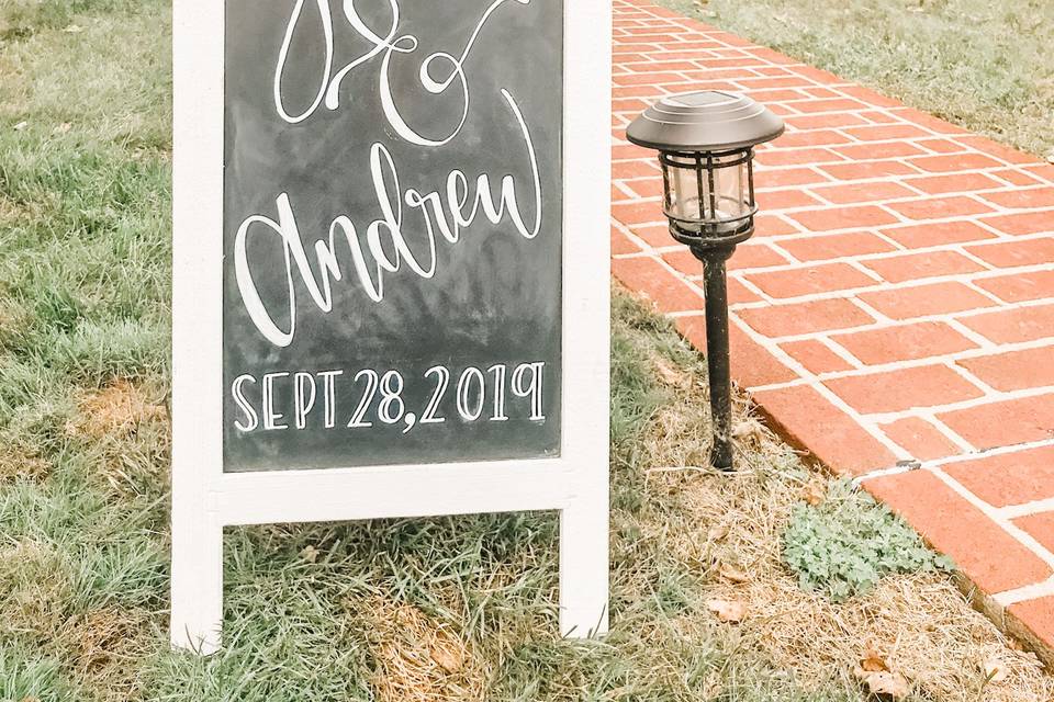 Wedding Welcome Chalk Board