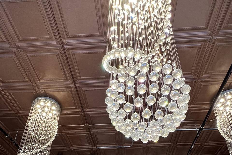 Multiple crystal chandeliers