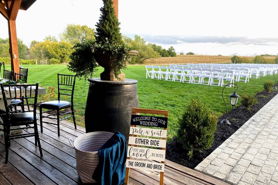 Decor at a ceremony