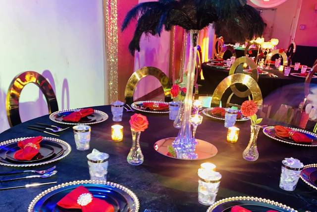 Black and red party theme