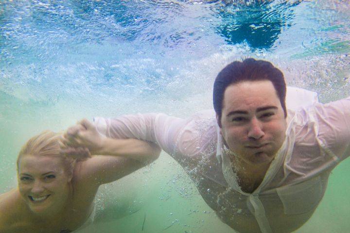 Underwater wedding