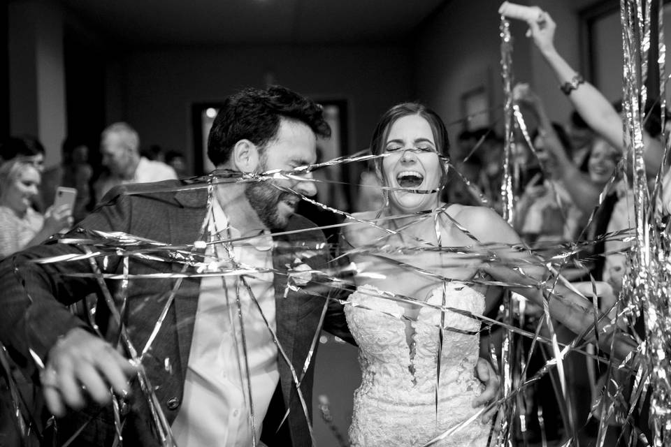 Environmental wedding portrait