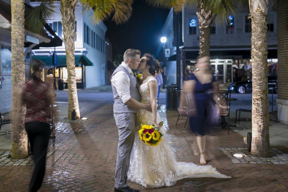 Long exposure wedding pic