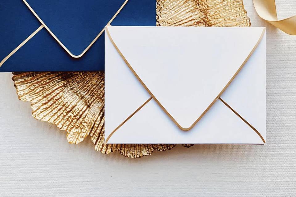 Gold Trim Box Envelopes