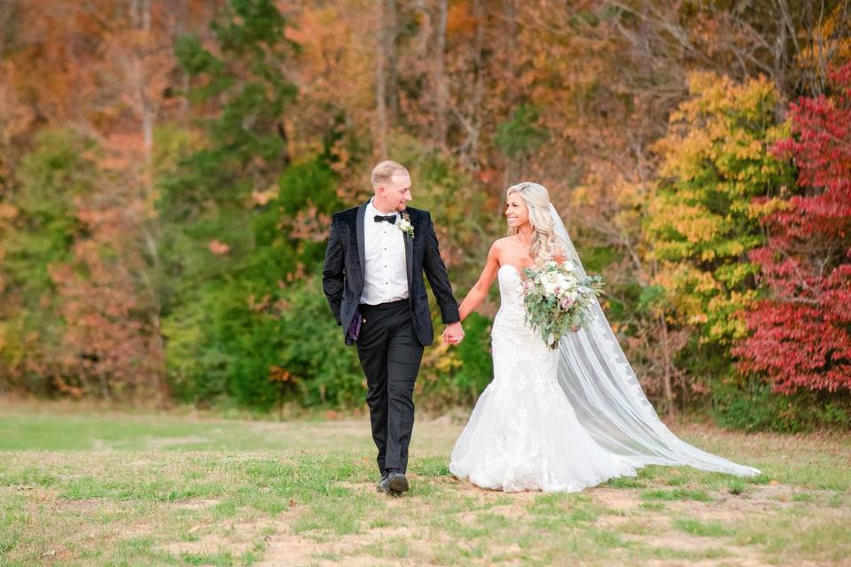 Bridal Photos in Courtyard