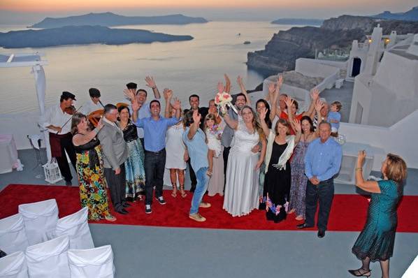 Greek island wedding.