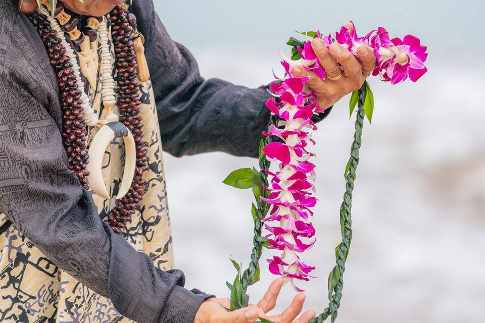 Flower Lei's for the ceremony