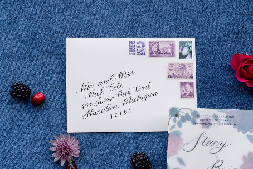 Envelope calligraphy