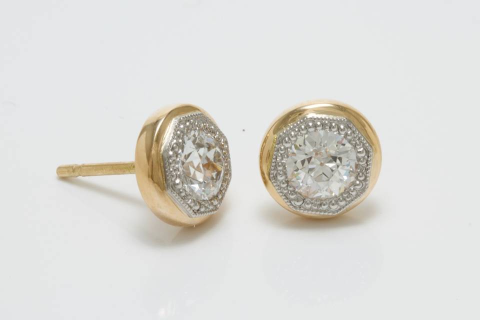 Diamond Bead Set Earrings