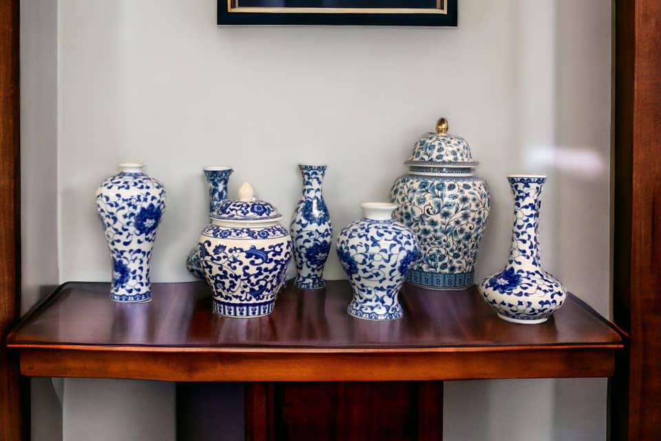 Blue and White Vase Decor
