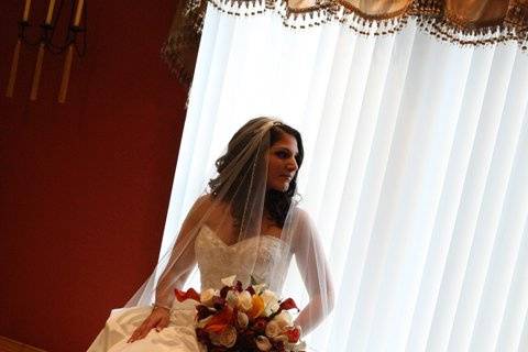 Bride with bouquet