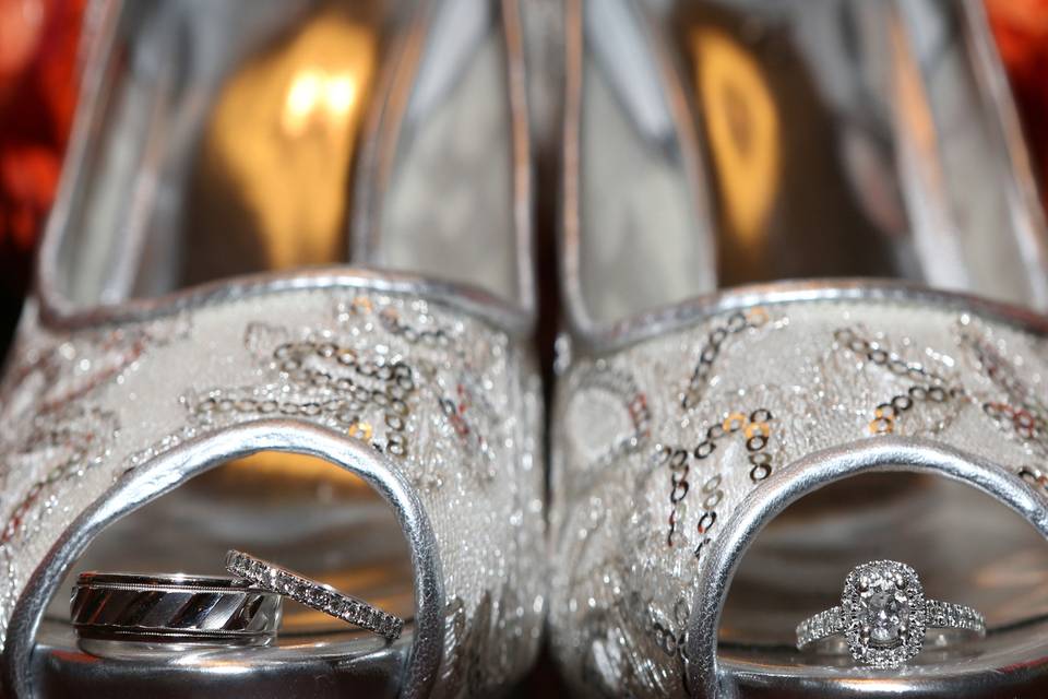 Weddings bands and shoes