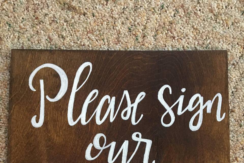 Guestbook sign