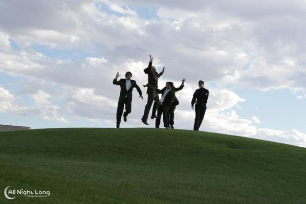 The groom with his groomsmen