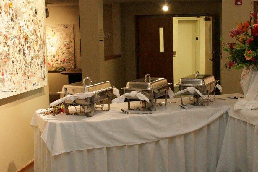 Wedding buffet area