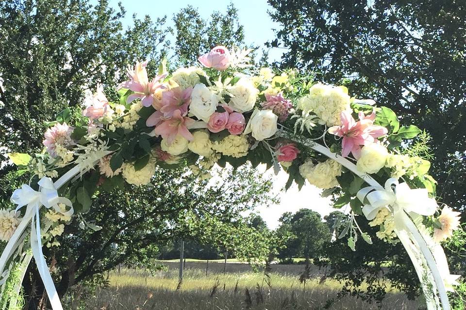 A floral arch