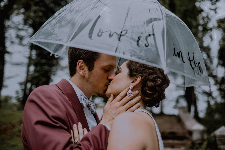 Rain on wedding day