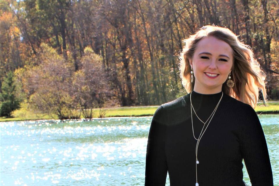 Bridesmaid by the lake