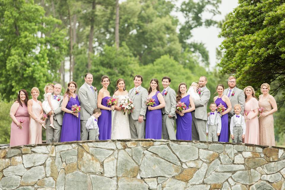 Group photo on the bridge