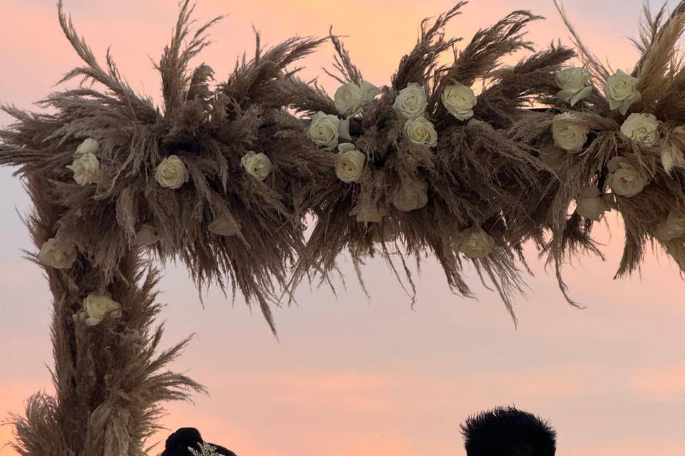 Sunset wedding