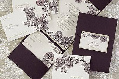 Contemporary pocket invitation, choose your colors and your design!