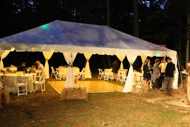 Outdoor reception at night