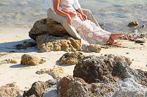 Couple by the beach