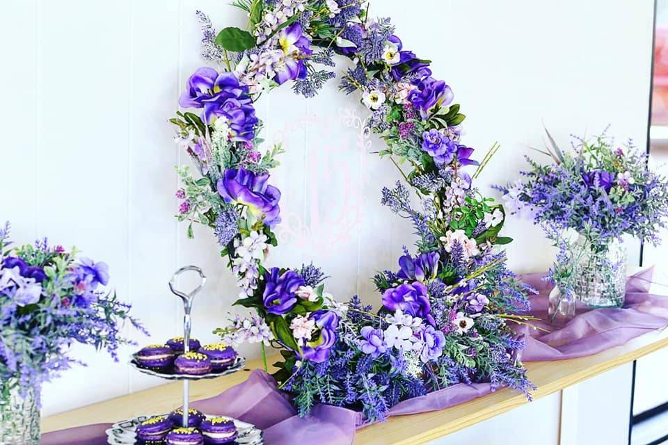 Purple Floral Hoop