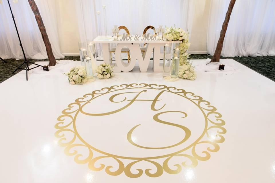 Personalized monogram floor