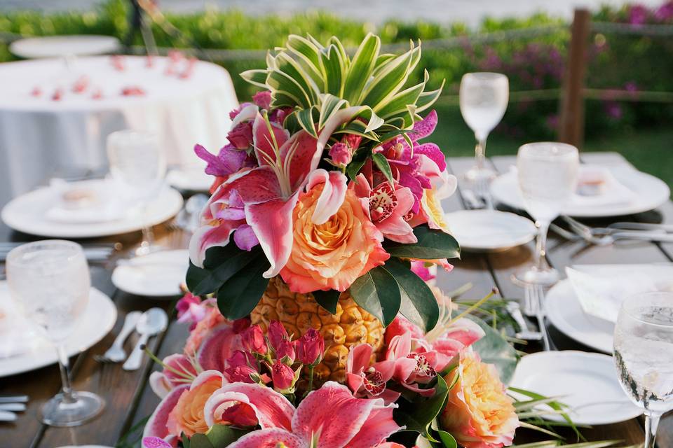 Tropical floral arrangement