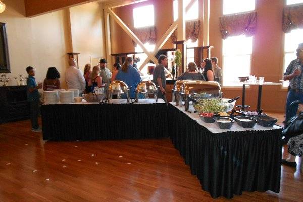 Buffet style set-up in front room