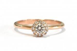 Diamond halo ring