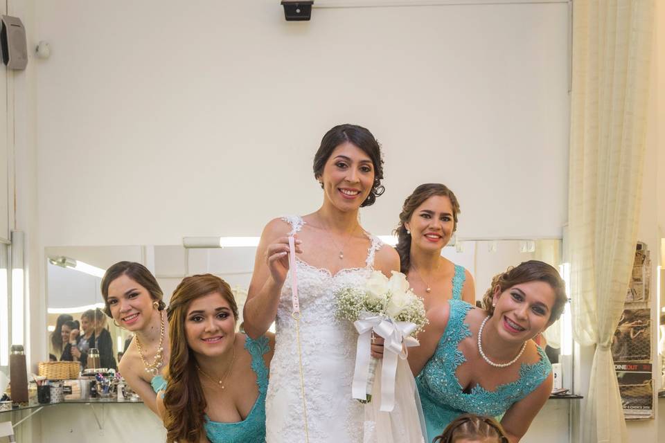 Bride + Braid-maids